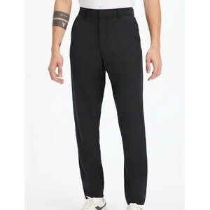 Fabletics Men's The Only Pant Black Chino Lightweight Golf Water Repellant 34X34